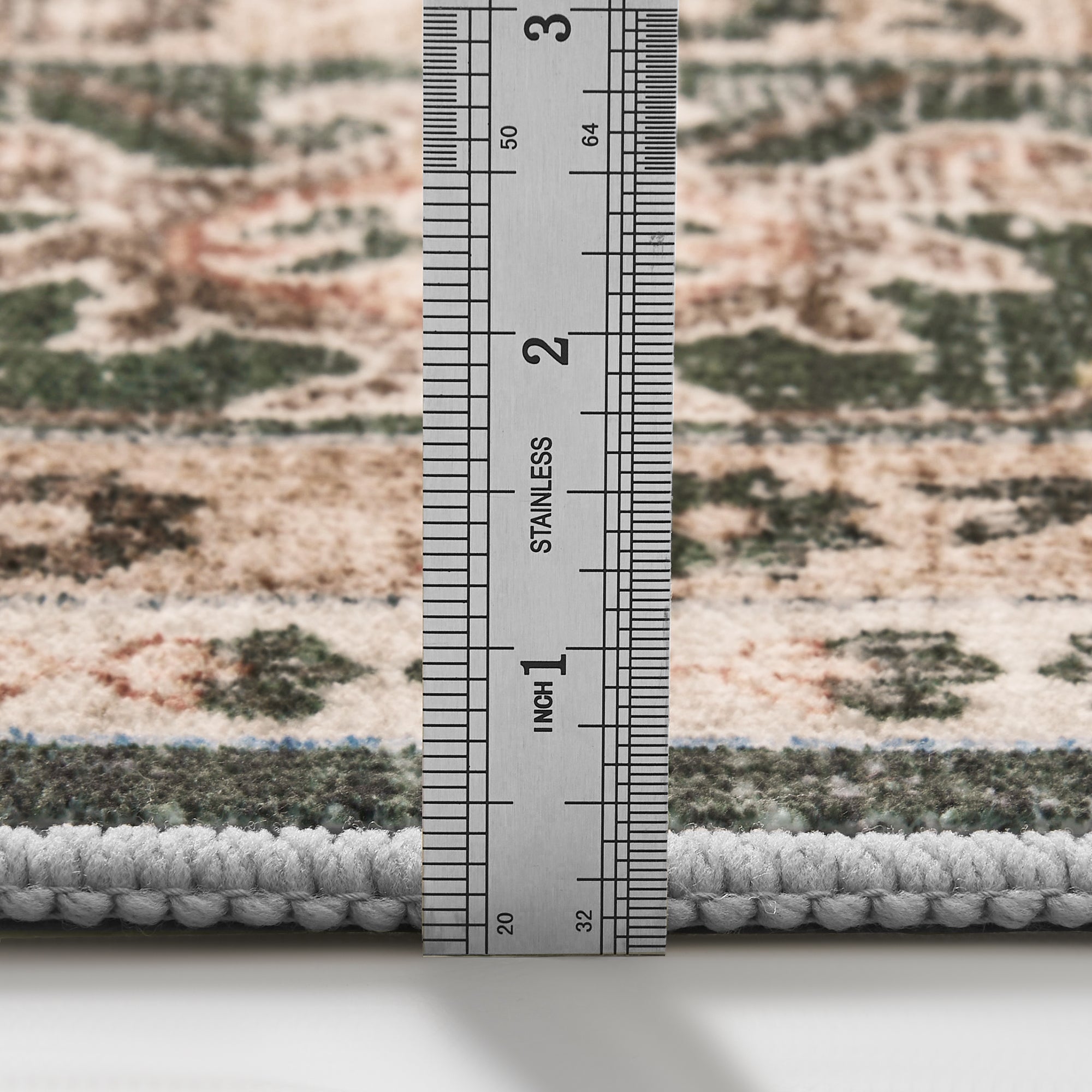 MontVoo Green Oriental Washable Area Rug