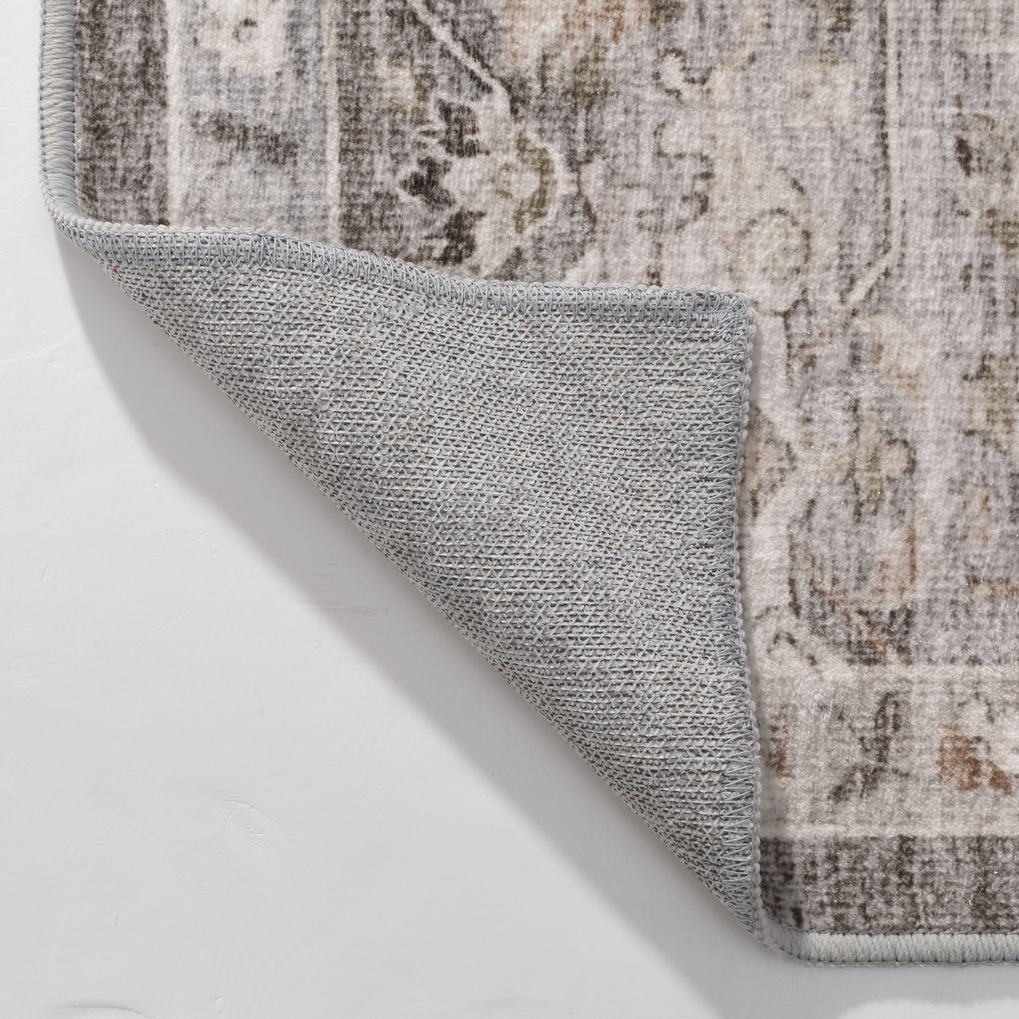 MontVoo Oriental Machine Washable Area Rug Gray
