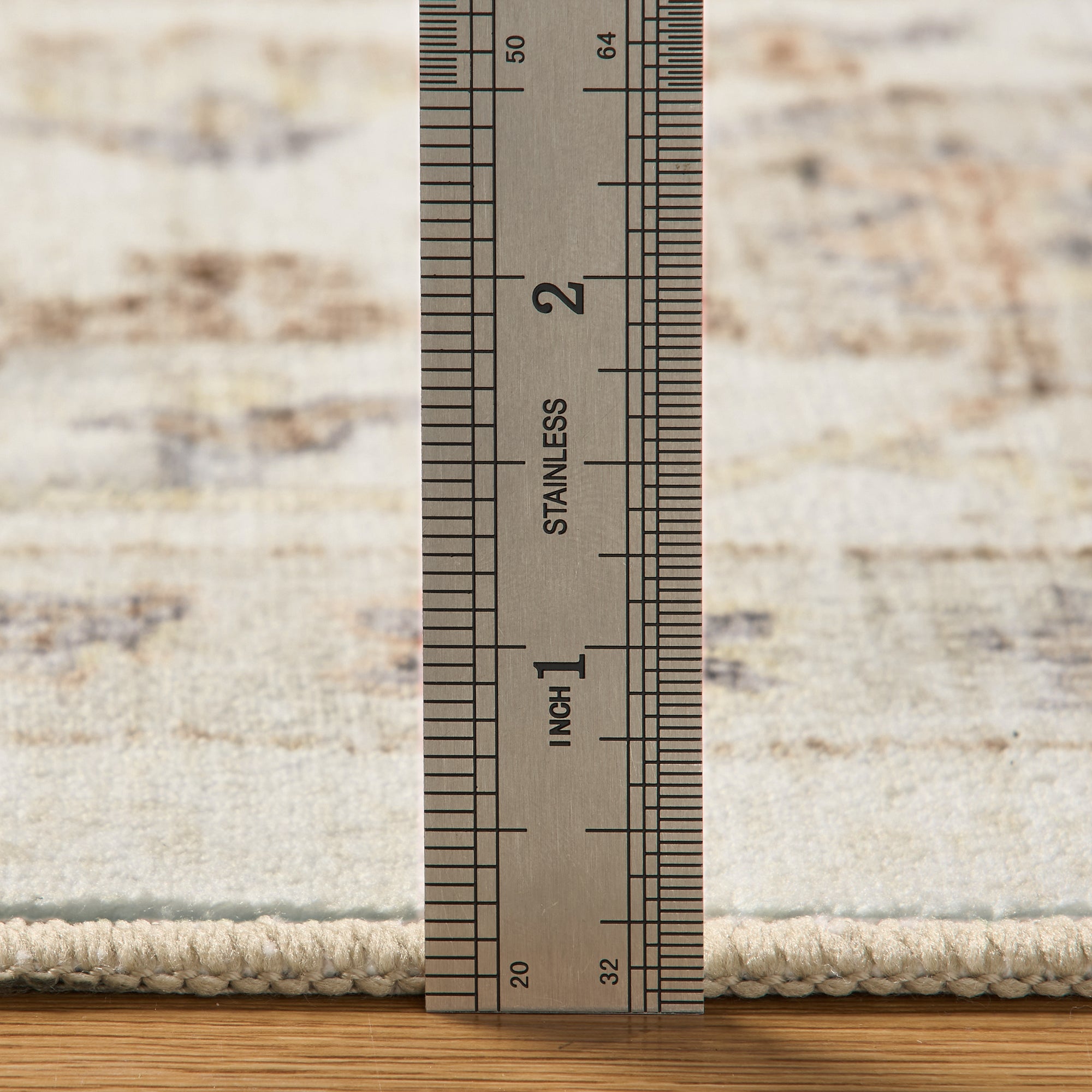 MontVoo Vintage Medallion Non-Slip Washable Rug Beige