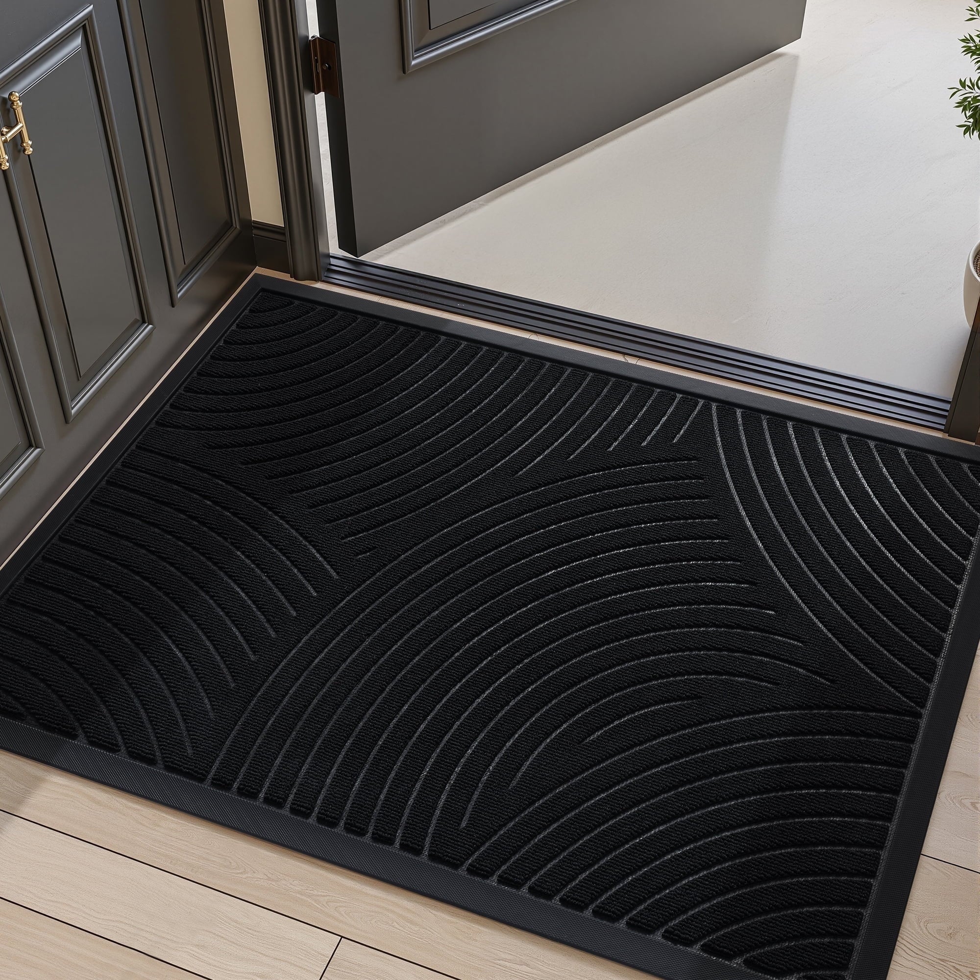 Outdoor Mat Non Slip Doormat 17"x30" Front Door Mat Absorbent Rubber