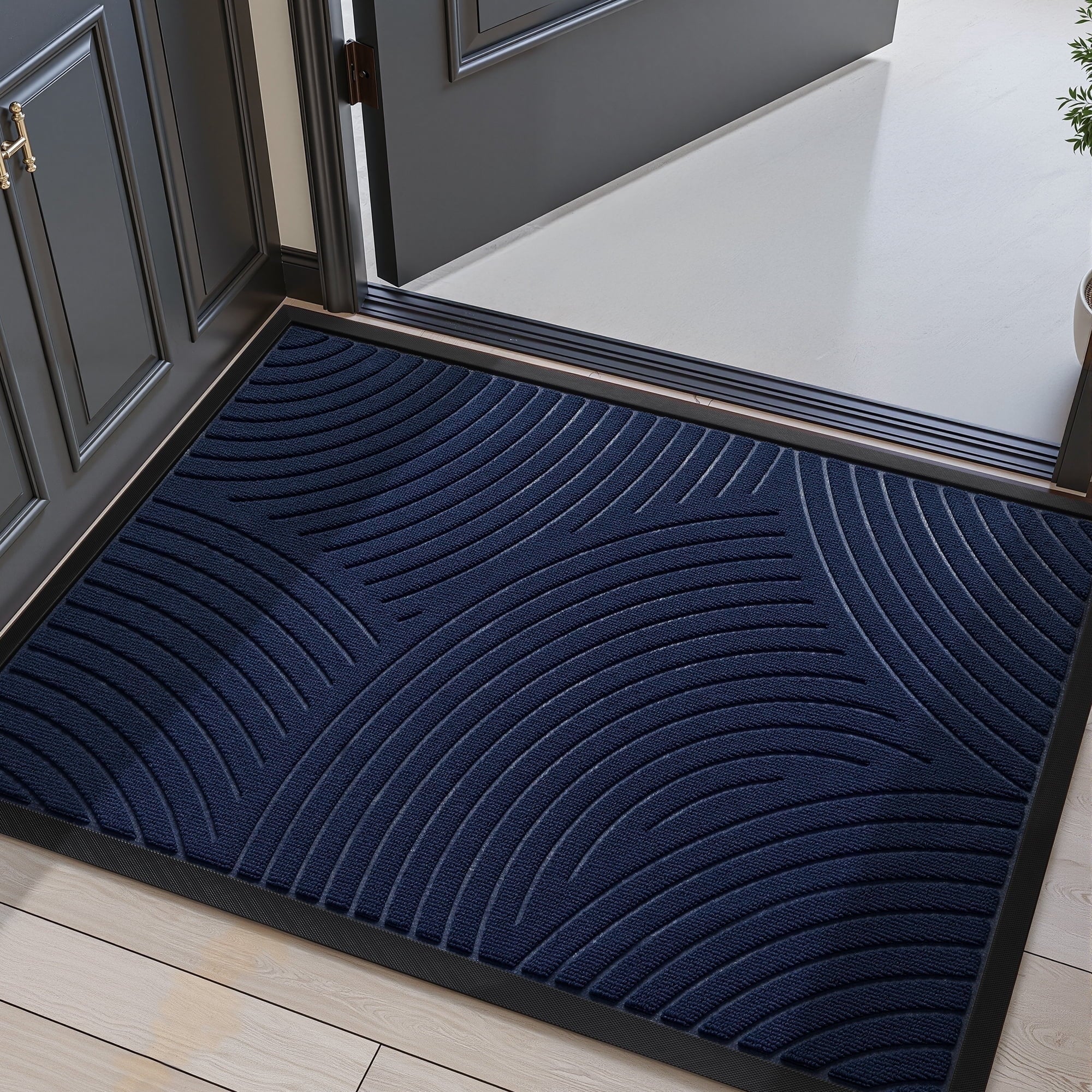 Outdoor Mat Non Slip Doormat 17"x30" Front Door Mat Absorbent Rubber