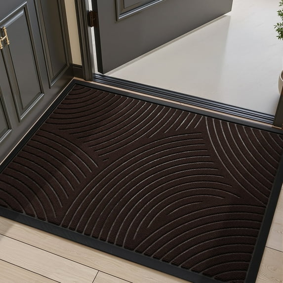 Outdoor Mat Non Slip Doormat 17"x30" Front Door Mat Absorbent Rubber