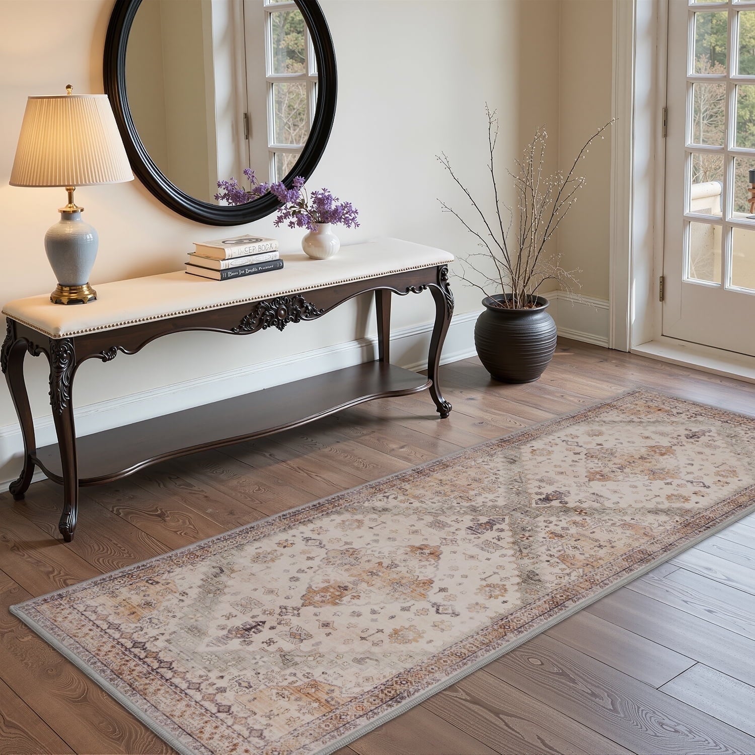 Area Rug for Living Room Vintage Bohemian Soft Carpet