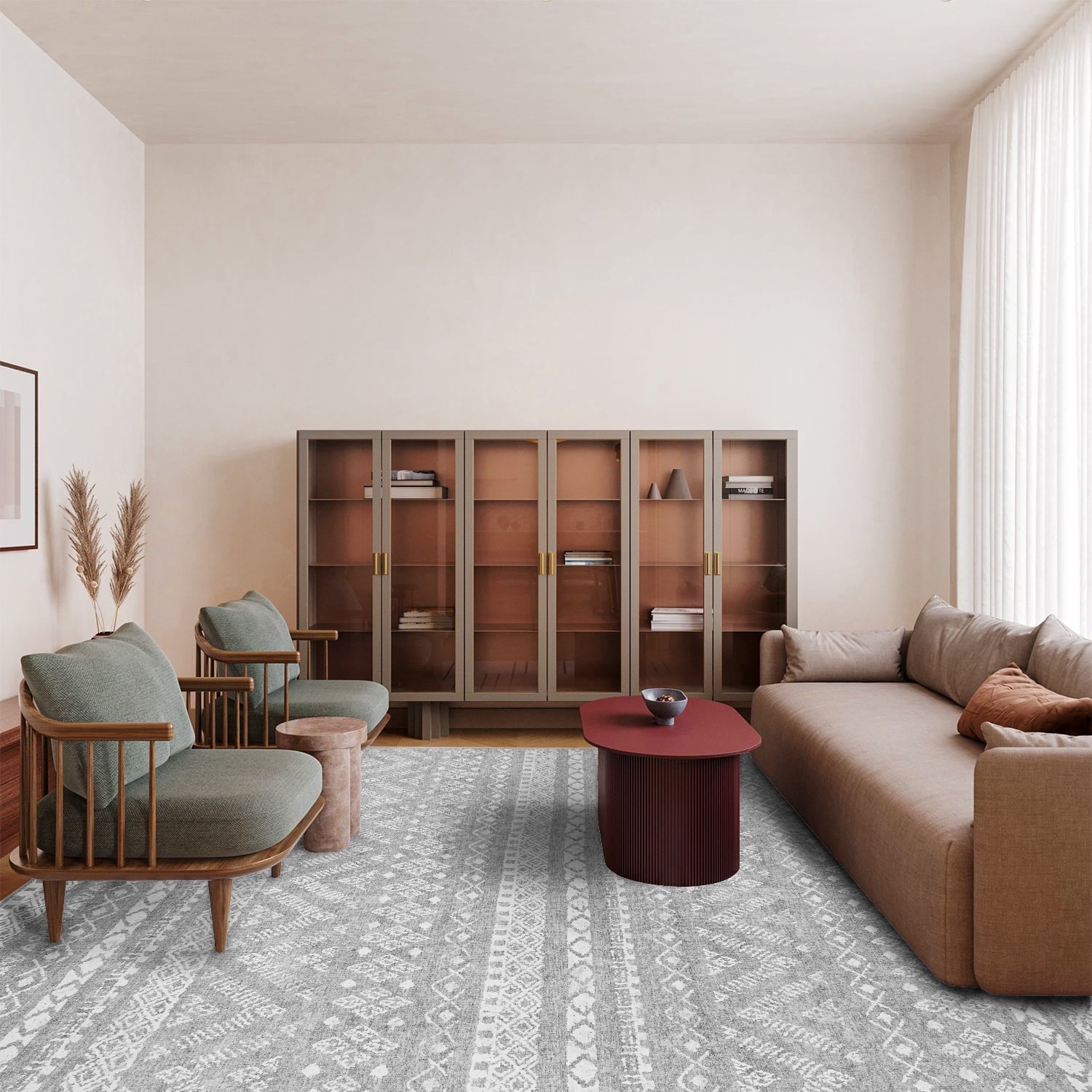 Boho Geometric Indoor Area Rug