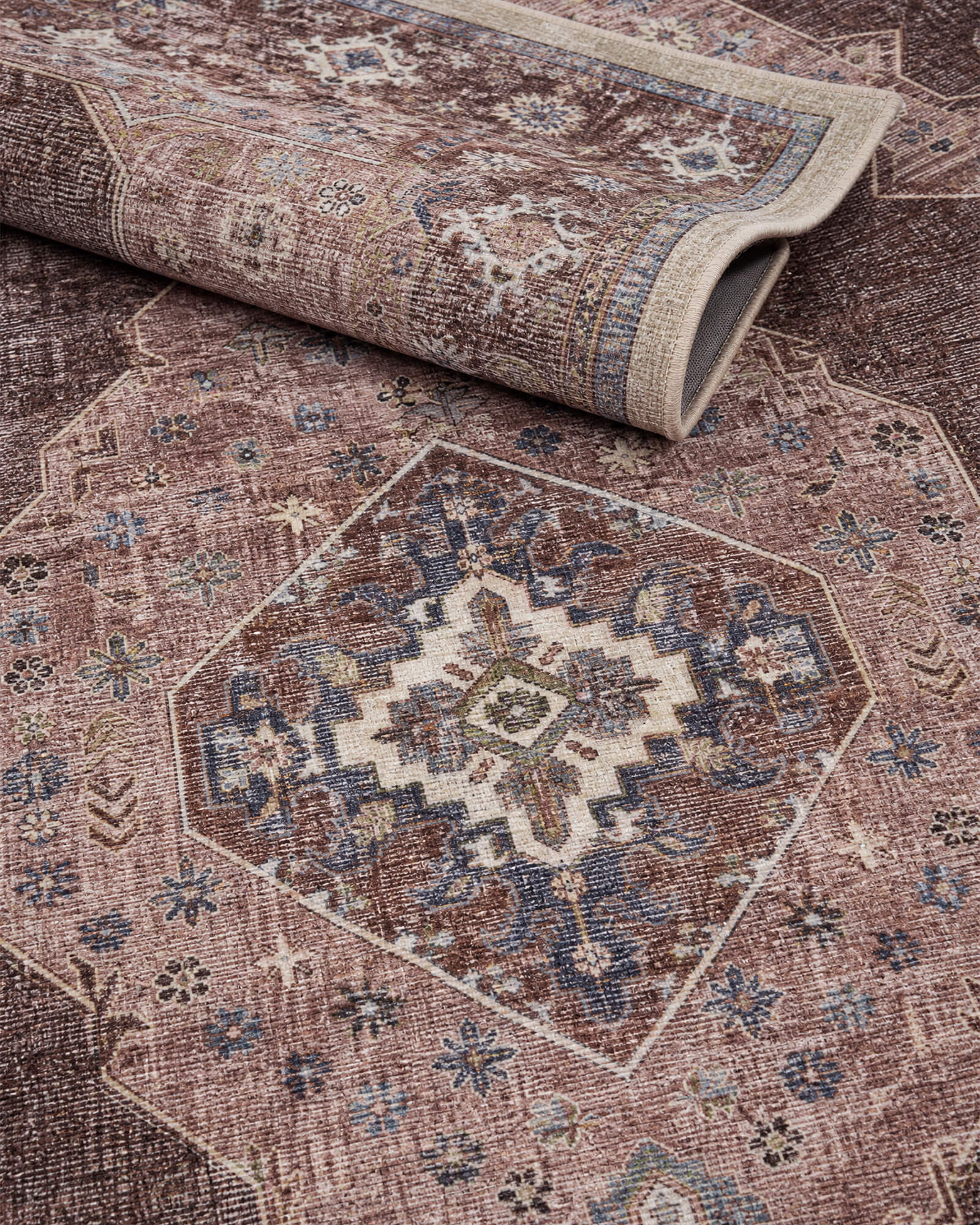 Alfombra grande Selene - Beige/Blanco 