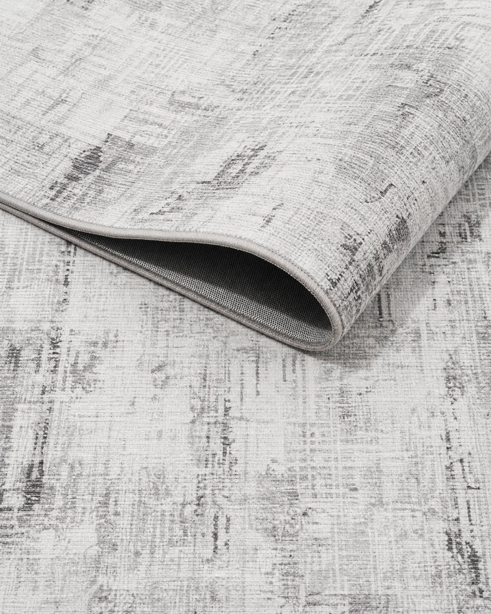 Doodle Washable Area Rug -  Gray