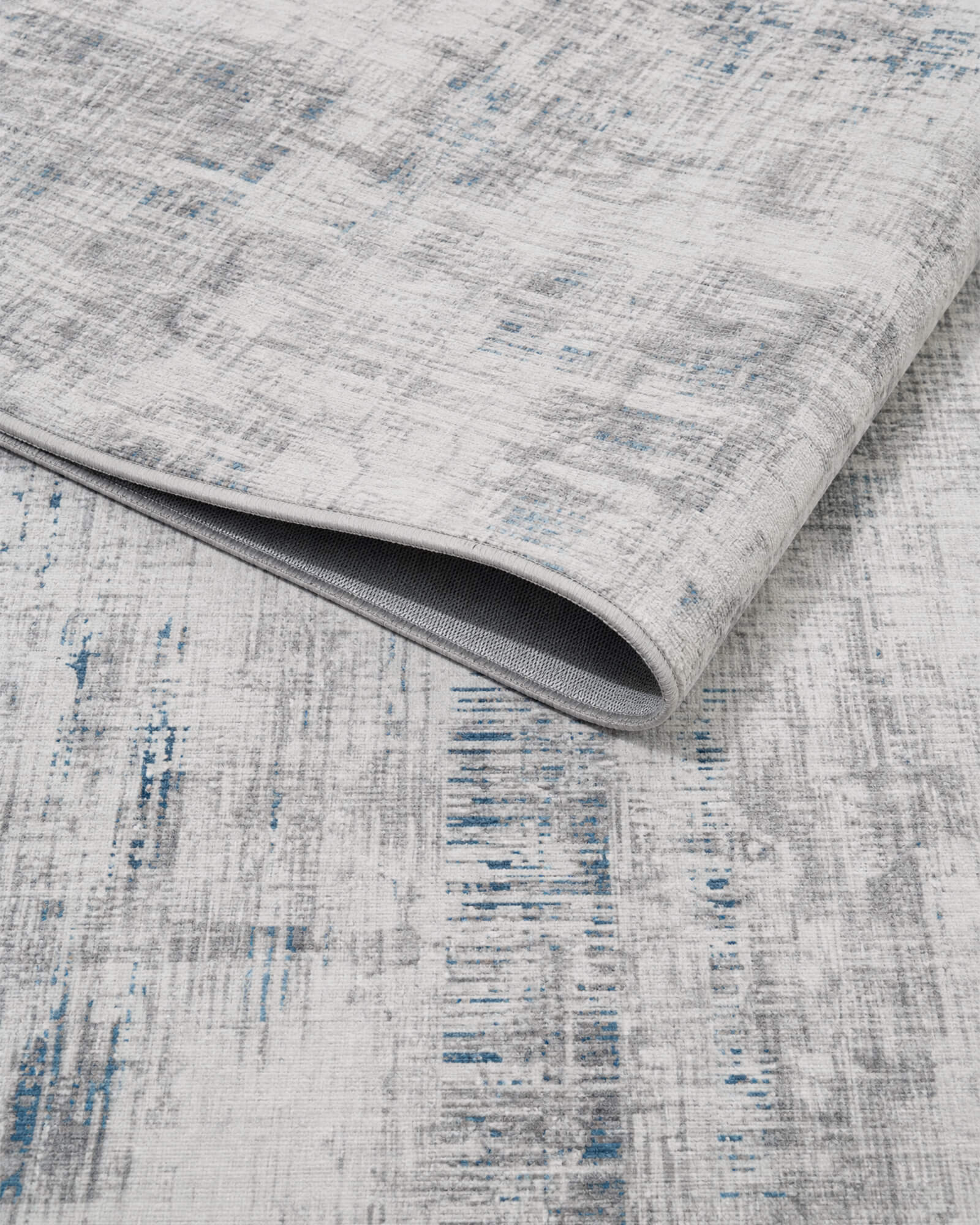 Doodle Washable Area Rug -  Blue