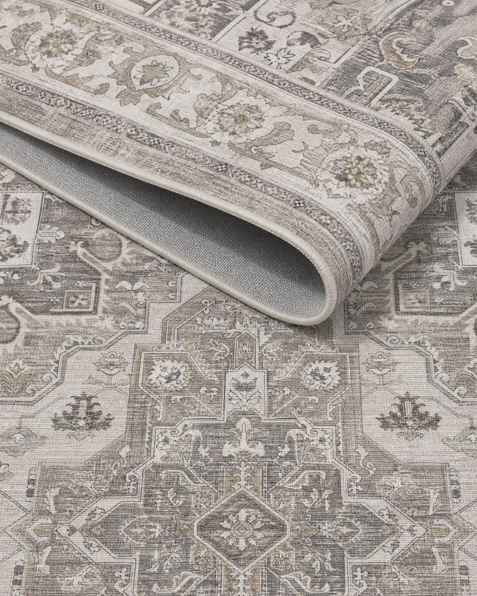 Florelle Washable Area Rug -  Brown