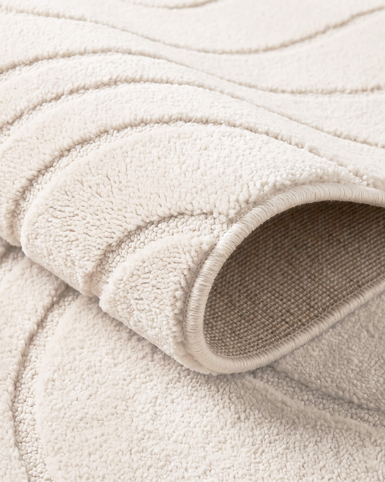 Rill Washable Area Rug - Beige