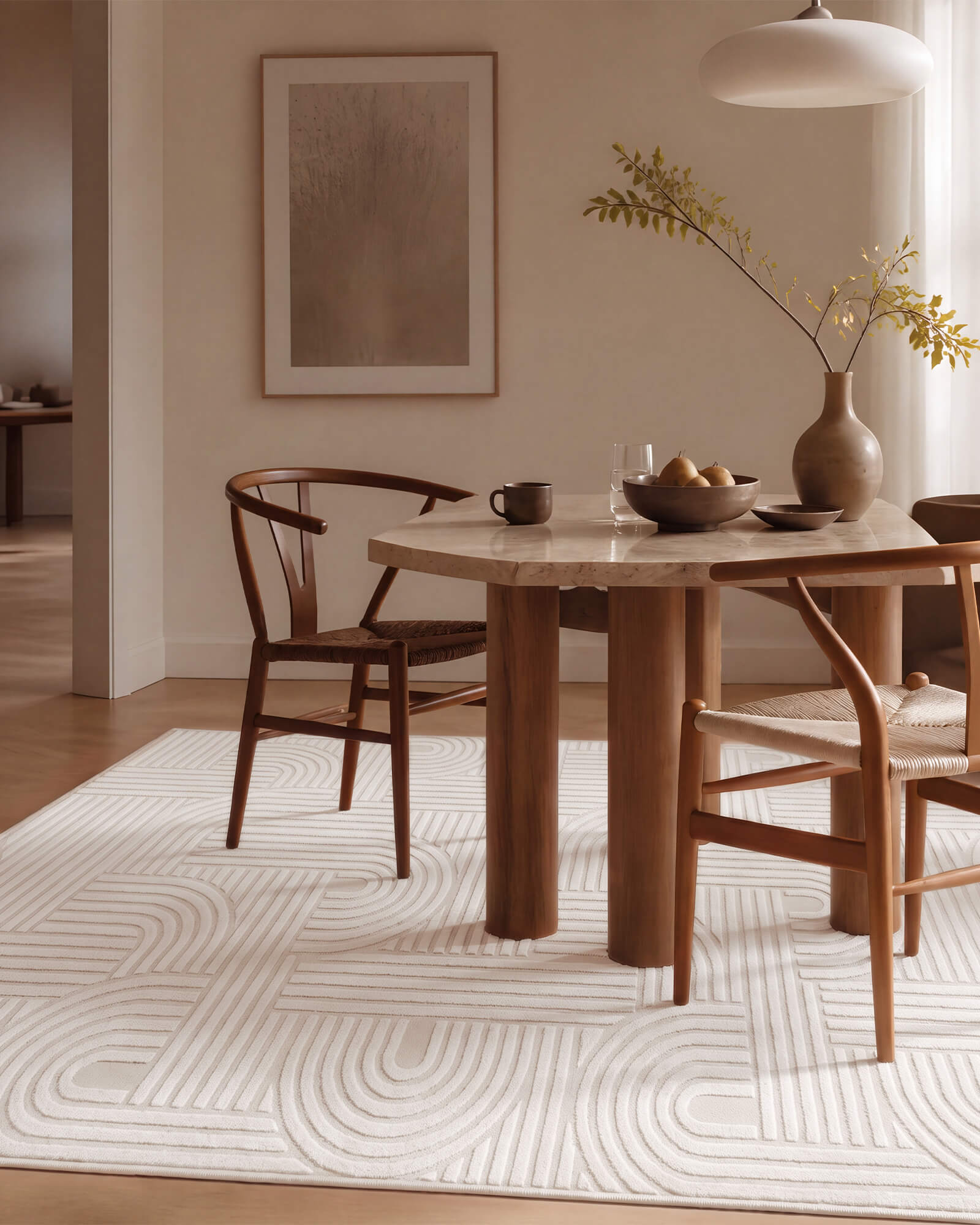 Vault Washable Area Rug - Beige