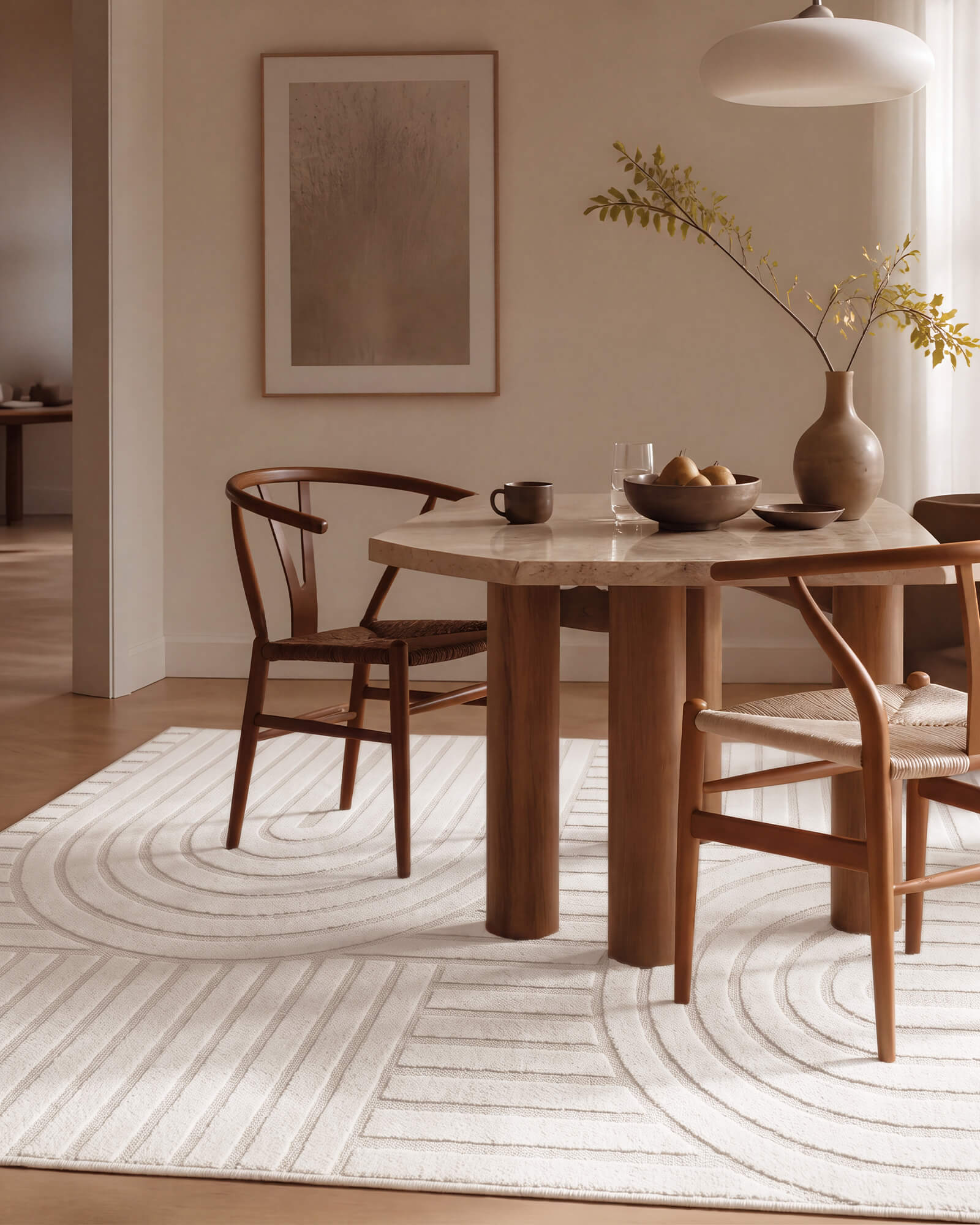 Cira Washable Area Rug - Beige