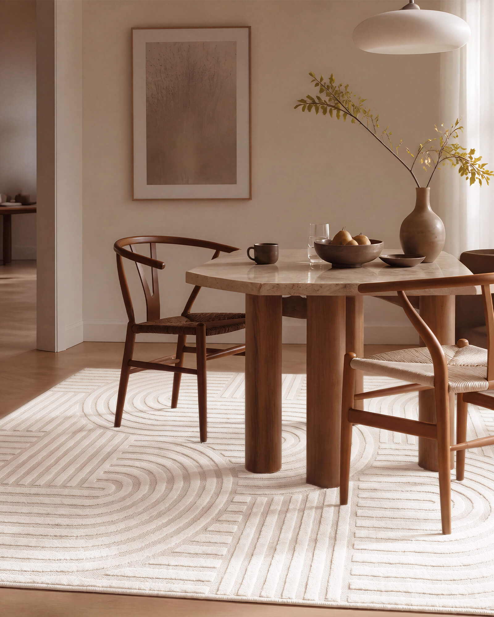 Arcade Washable Area Rug - Beige