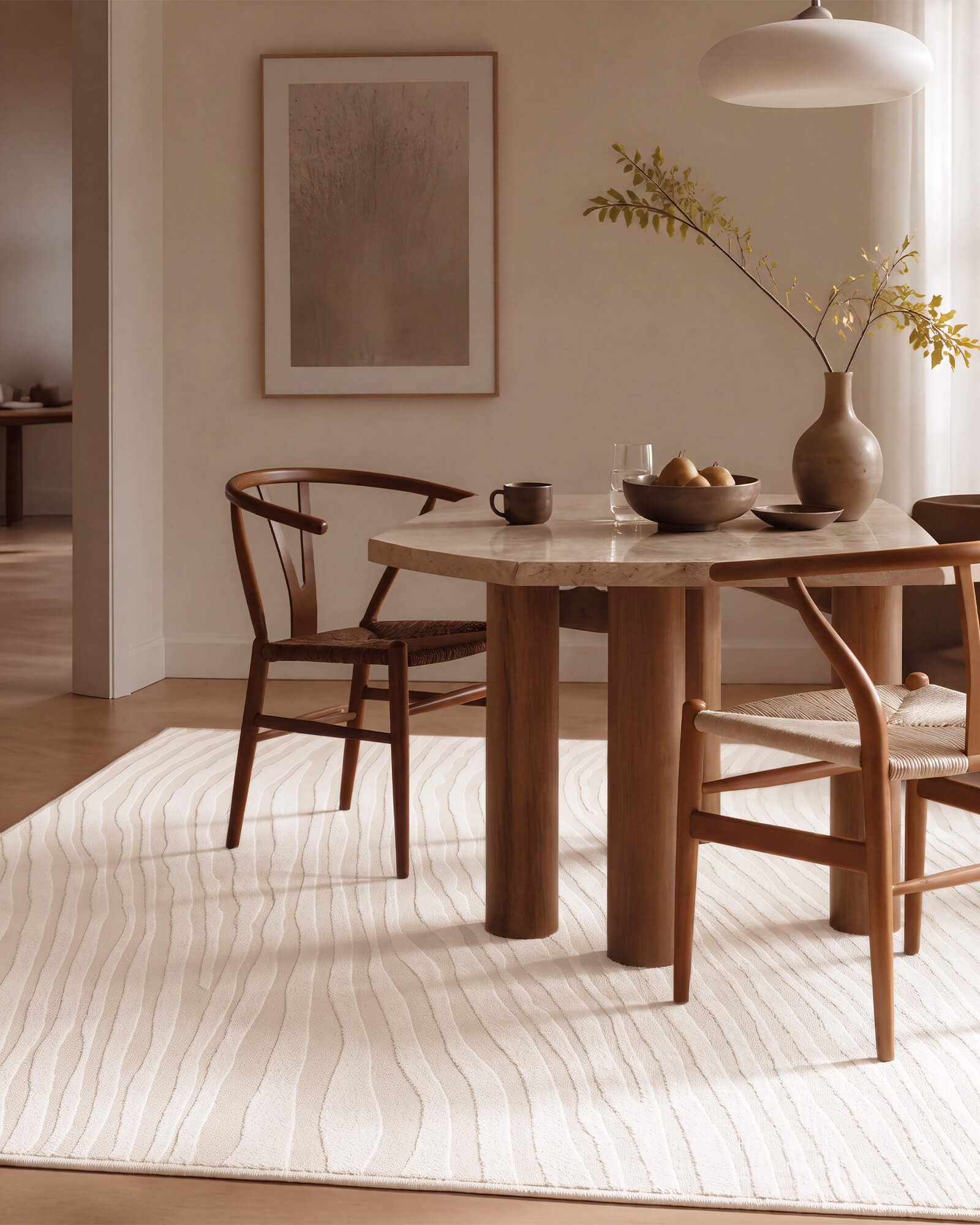 Dune Washable Area Rug - Beige