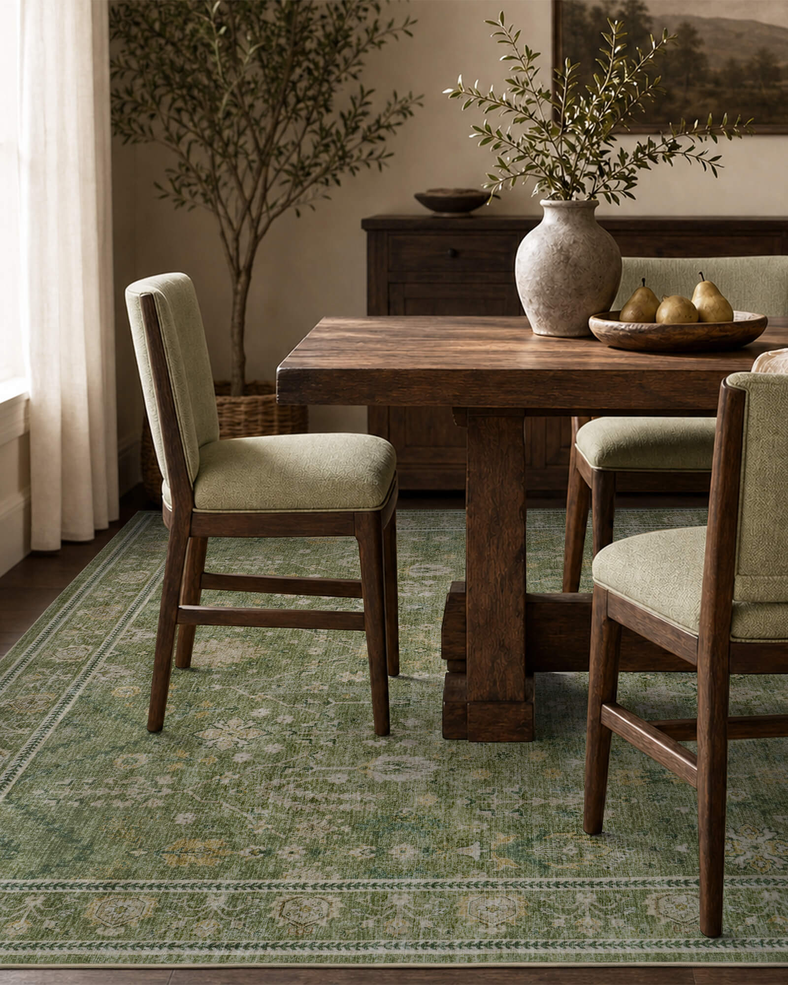 Alfombra grande Selene - Beige/Blanco 