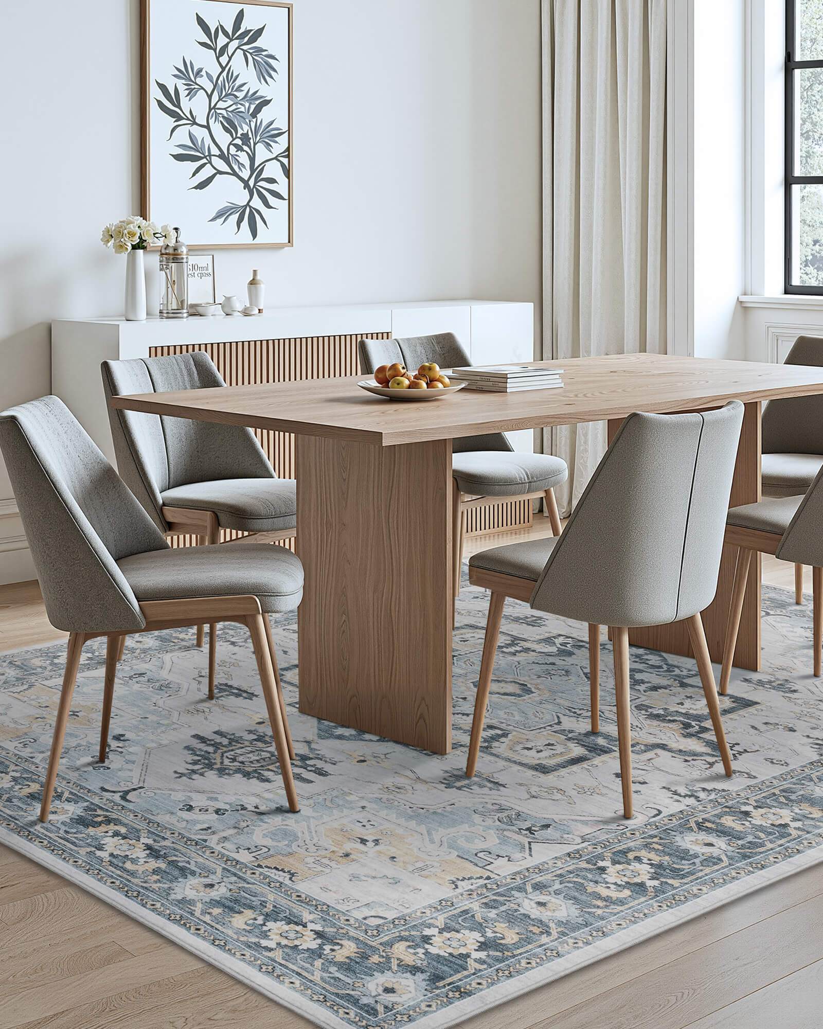 Alfombra grande Selene - Beige/Blanco 