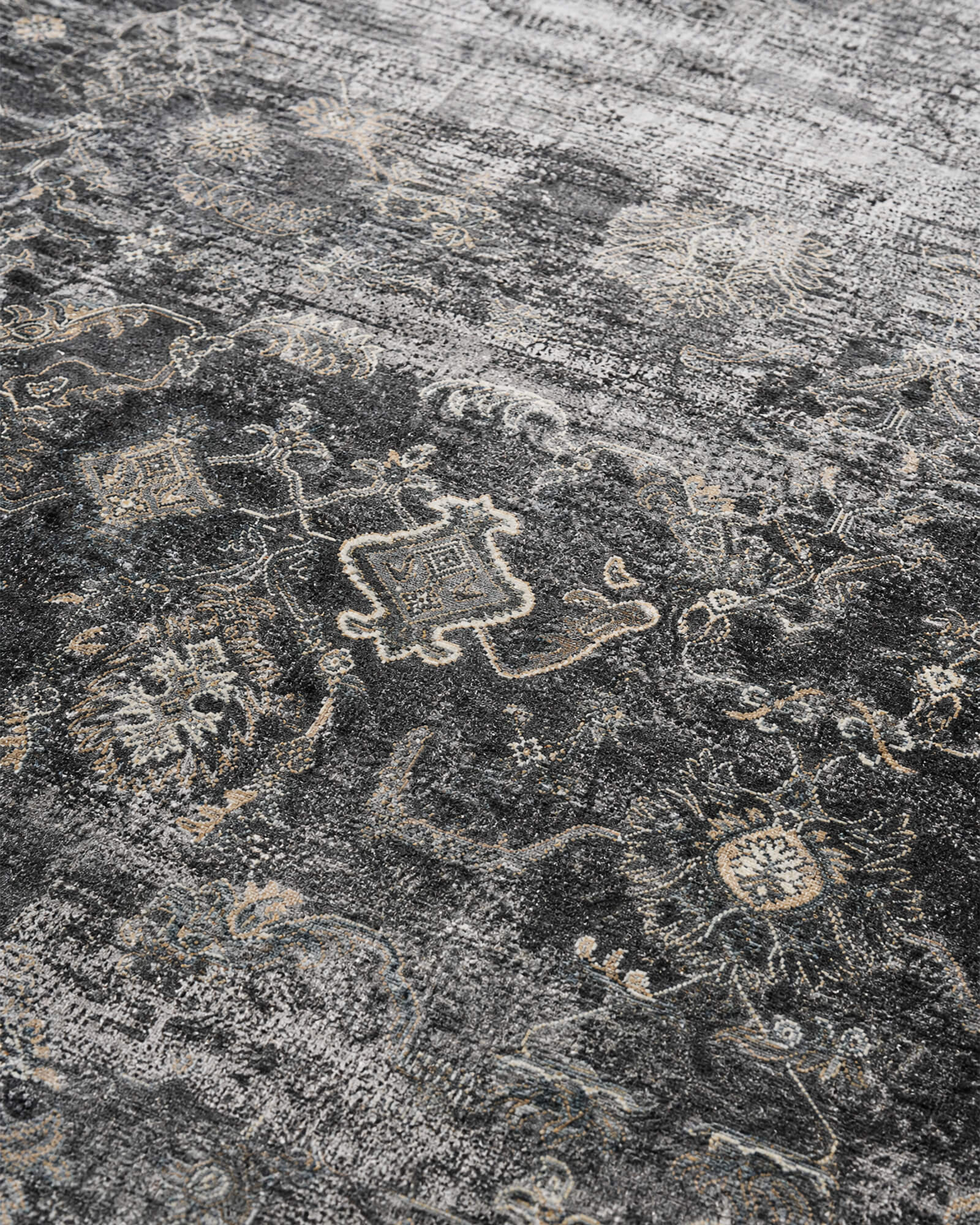 Mirage Washable Area Rug -  Dark Gray