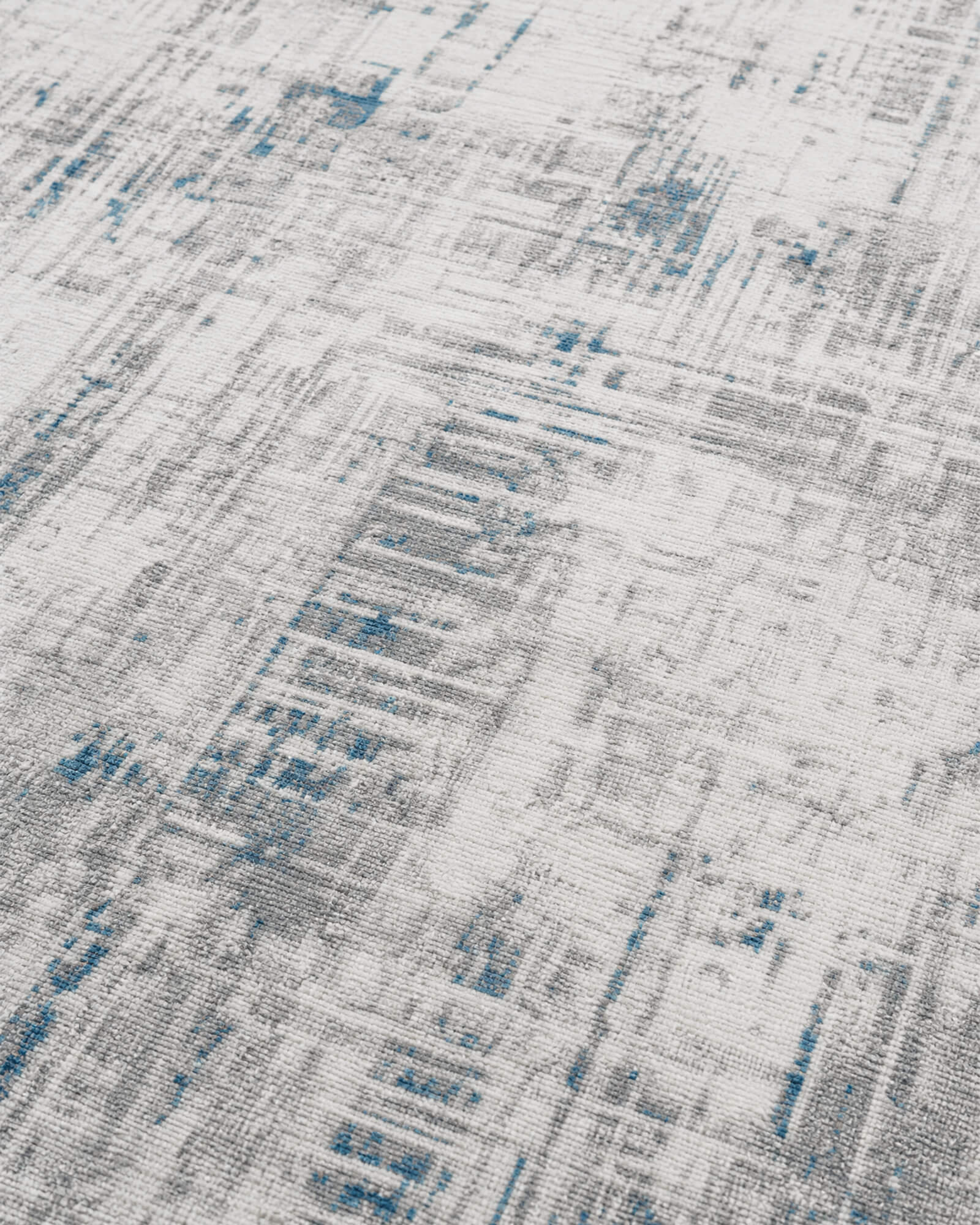 Doodle Washable Area Rug -  Blue