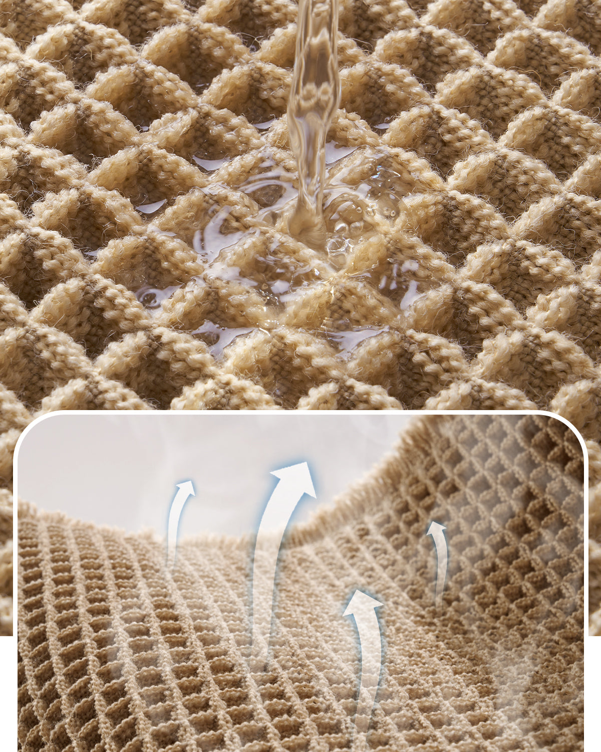 Absorbent waffle bath mat perfect for daily bathroom routines and moisture control