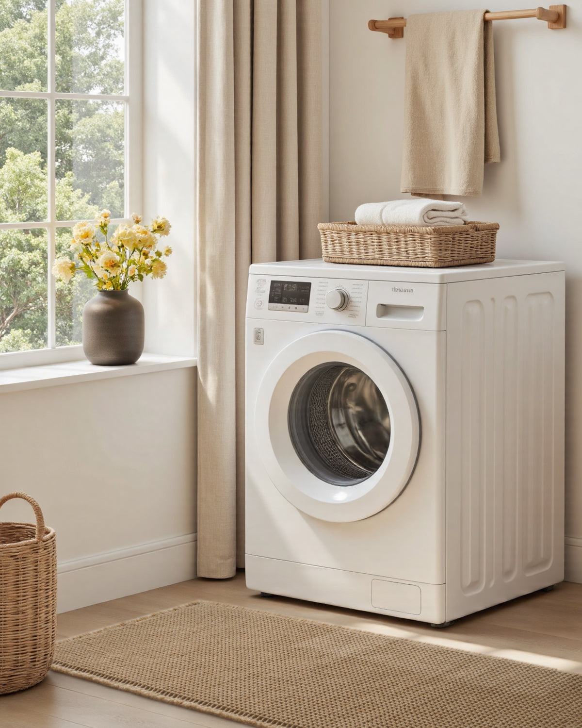 Absorbent waffle bath mat with fast drying design to keep floors clean and dry