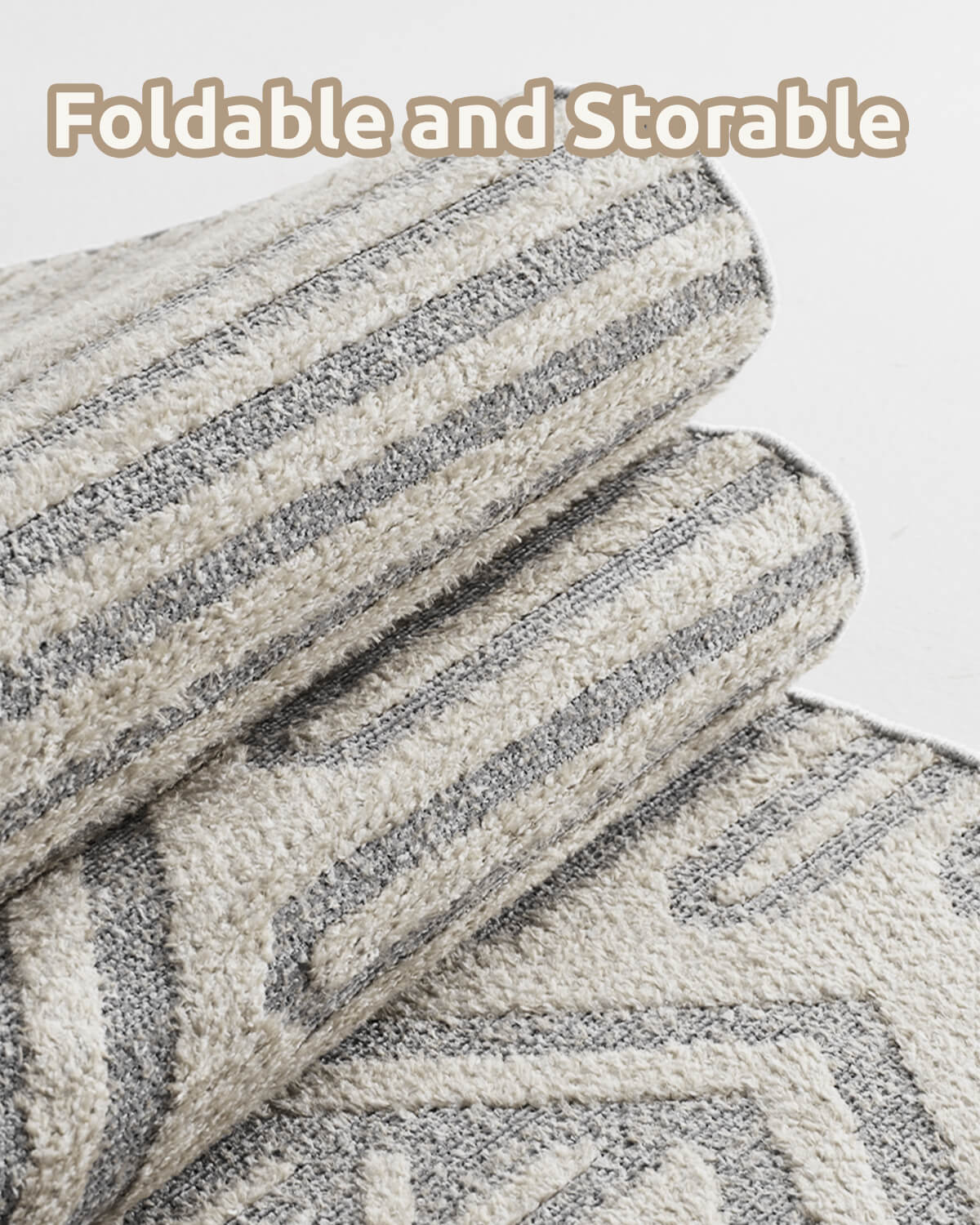 Abstract modern soft rug designed for relaxed living spaces