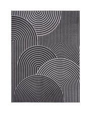 Abstract linear rug built for everyday family living with durability