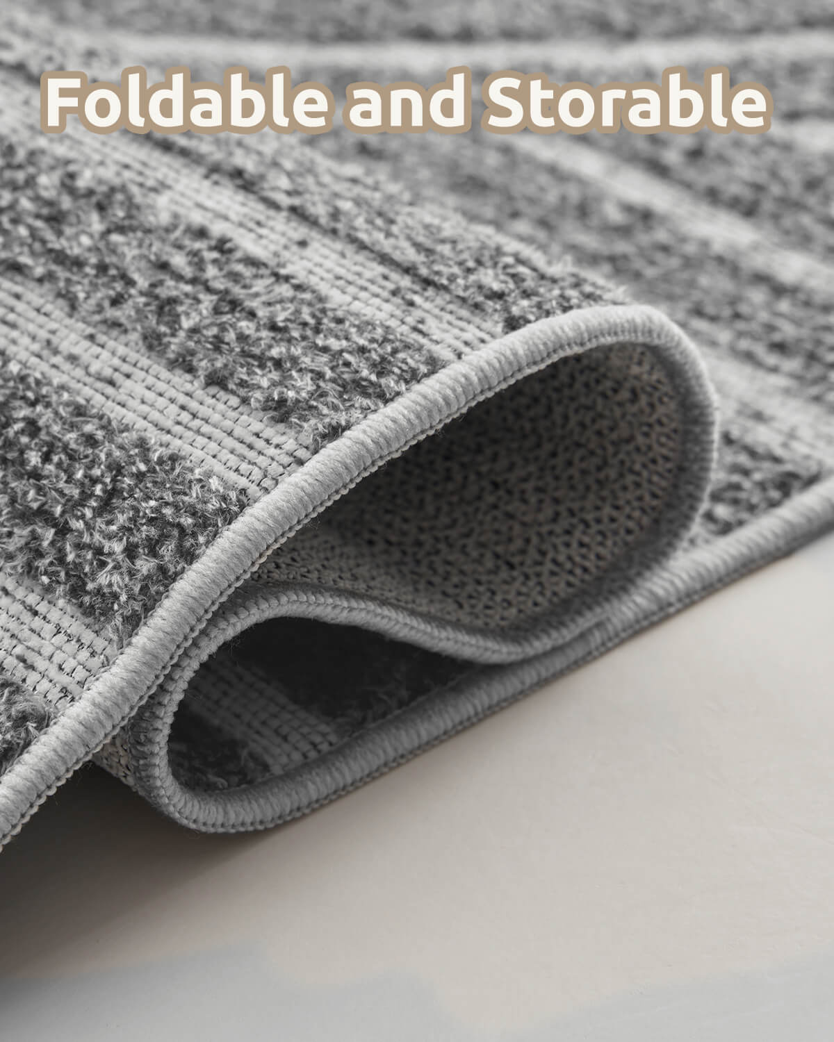 Abstract linear washable area rug designed for easy home care and maintenance
