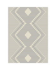 Abstract line pattern rug enhancing modern home interiors