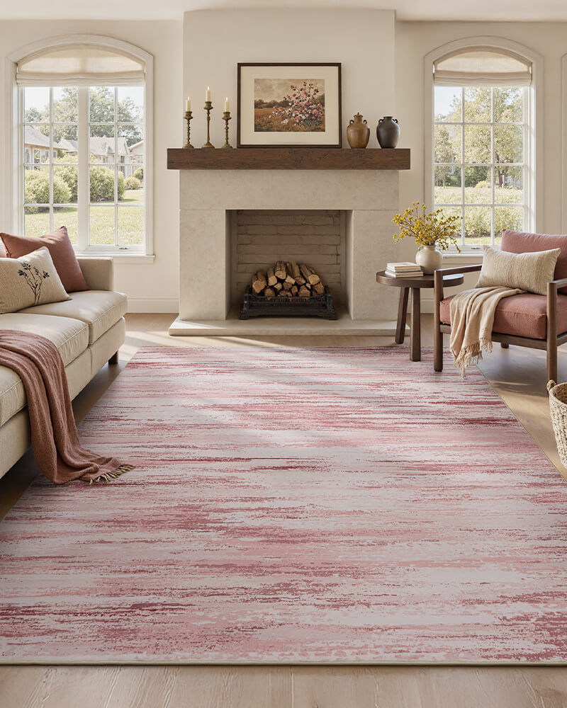 Modern area rug that adds subtle elegance to the living room floor