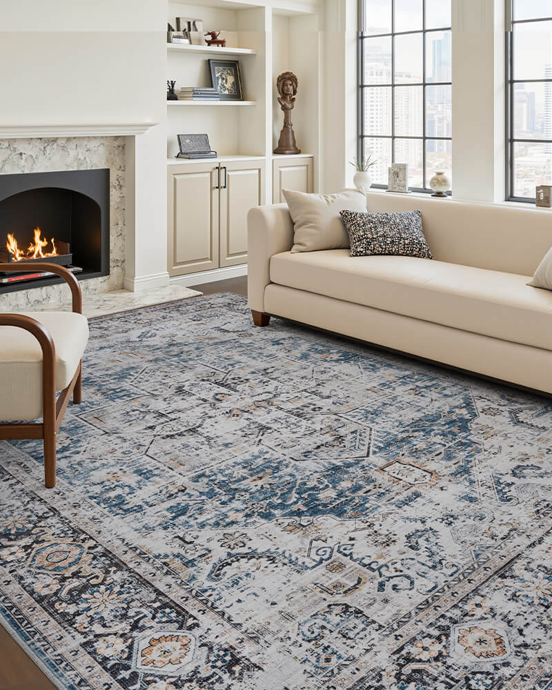 Boho style rug designed for casual home decor