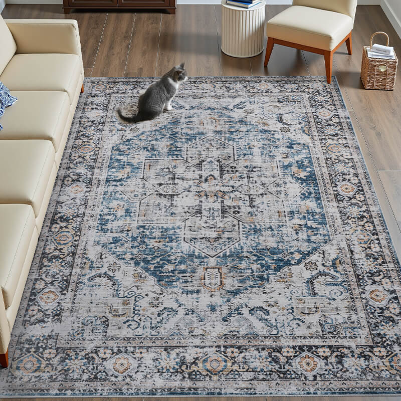 Boho inspired area rug created for calm interiors