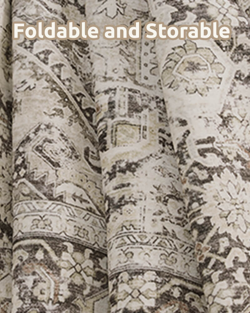 Easy-to-clean boho rug supporting daily use