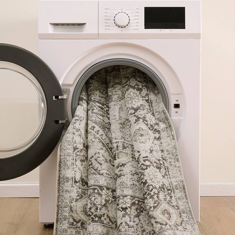 Washable boho area rug made for practical living