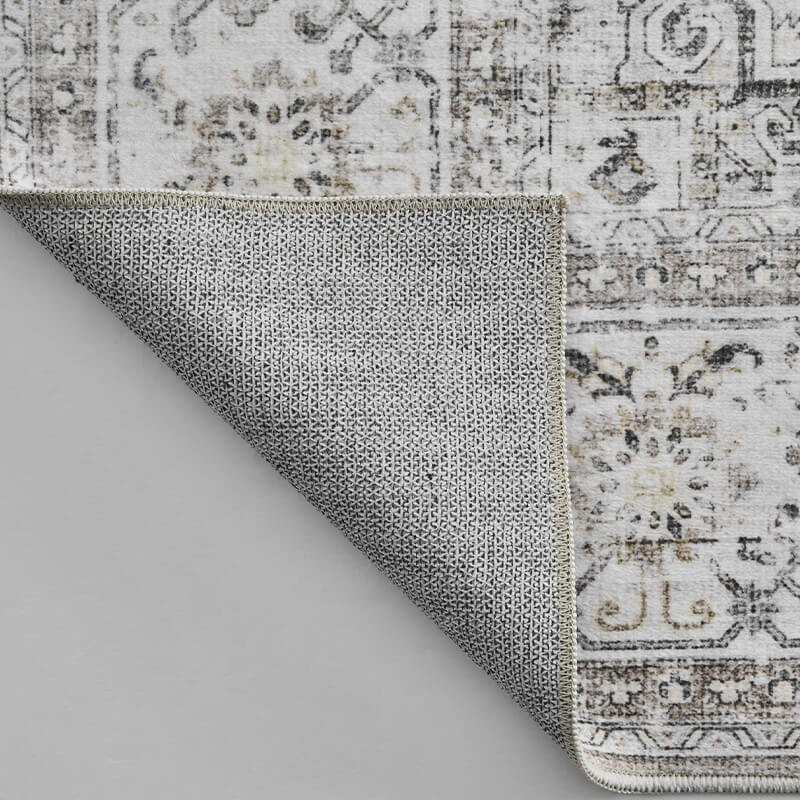 Washable boho rug supporting busy lifestyles