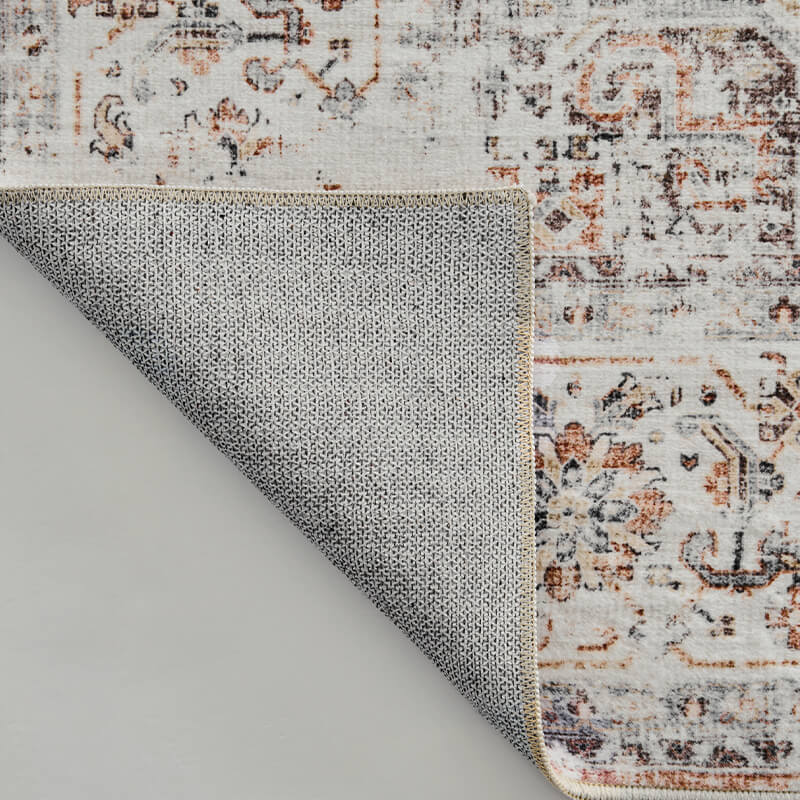 Thin-profile boho rug made for seamless home flow