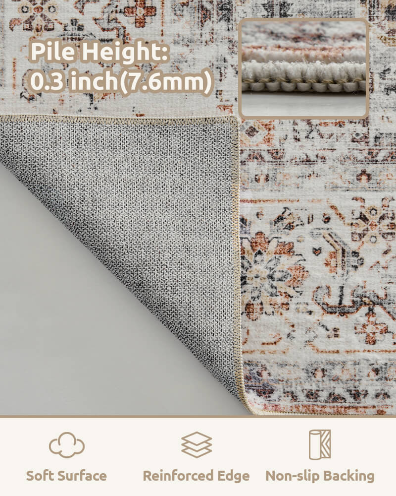 Boho area rug designed for relaxed interior styling