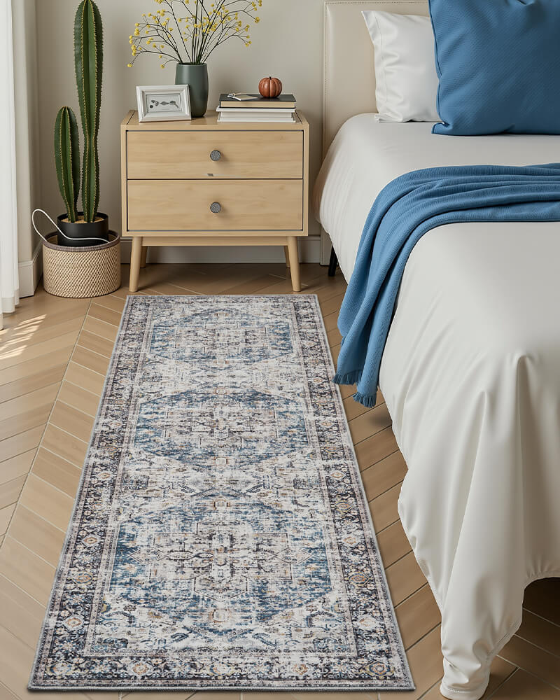 Easy-care boho rug for busy households