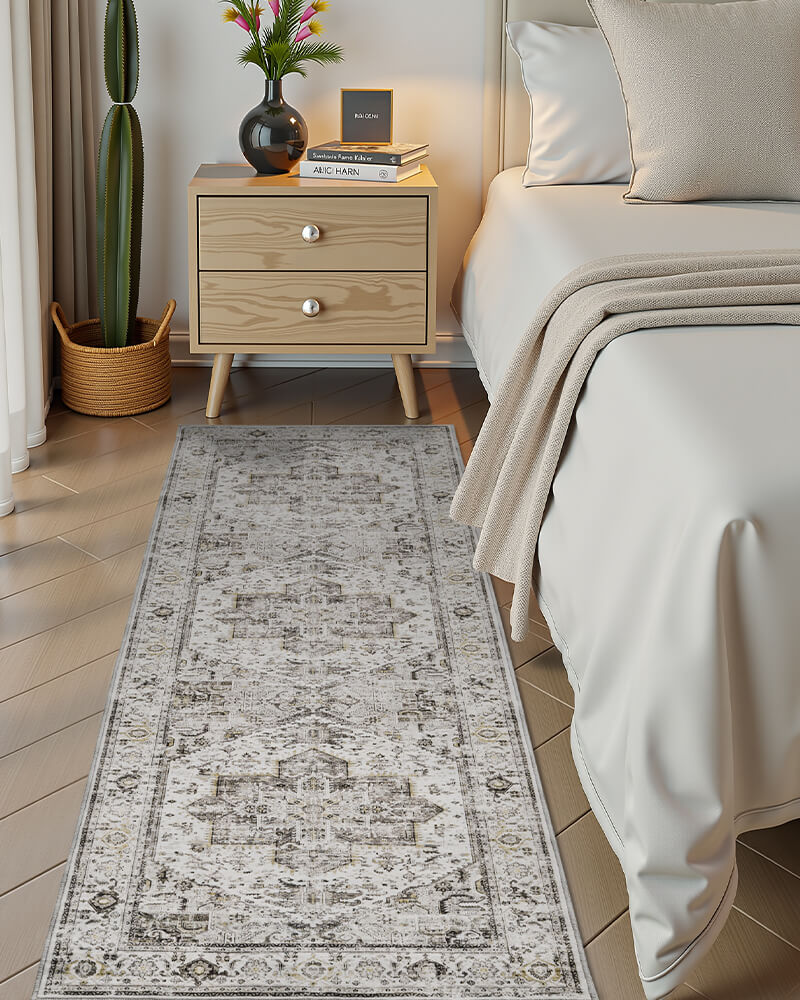 Soft boho rug crafted for family-friendly spaces