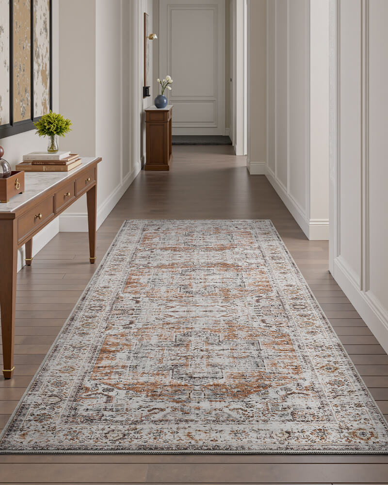 Soft-touch boho rug suitable for busy households