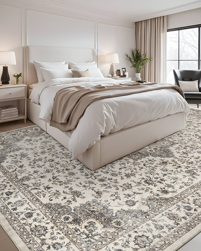 Vintage area rug designed for timeless home aesthetics