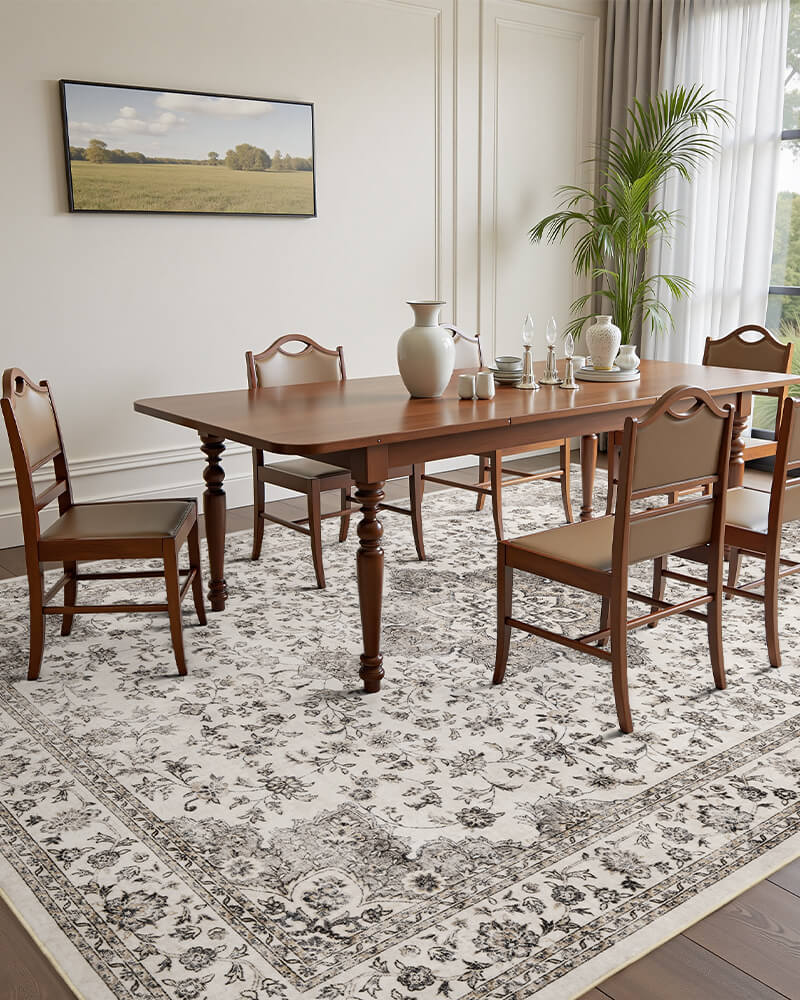 Soft vintage rug enhancing a welcoming atmosphere