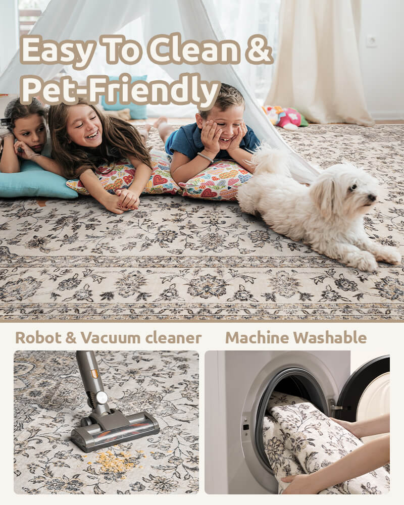 Vintage rug designed to balance charm and function