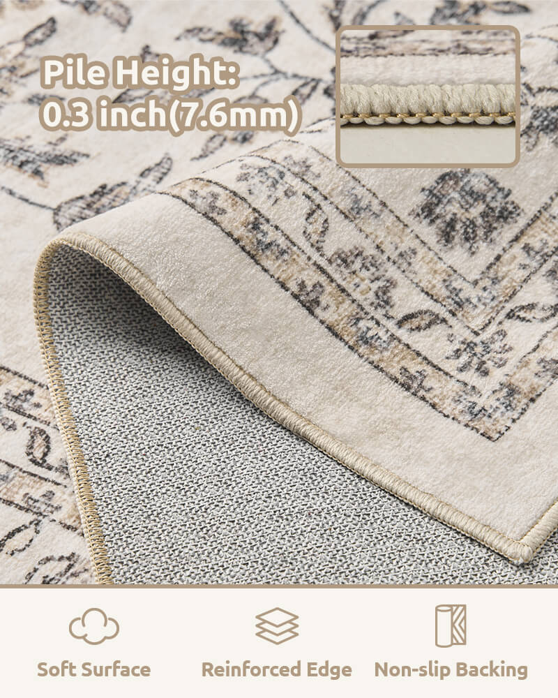 Easy-to-maintain vintage rug for busy homes