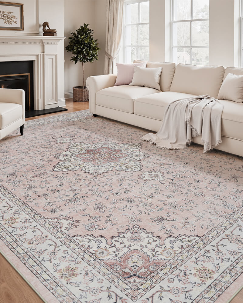 Safe, Washable Boho Rug for Homes with Pets and Kids | MontVoo