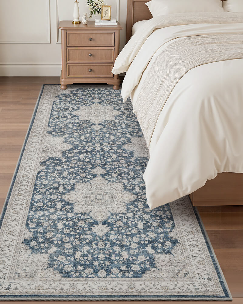Soft vintage rug offering a relaxed underfoot feel