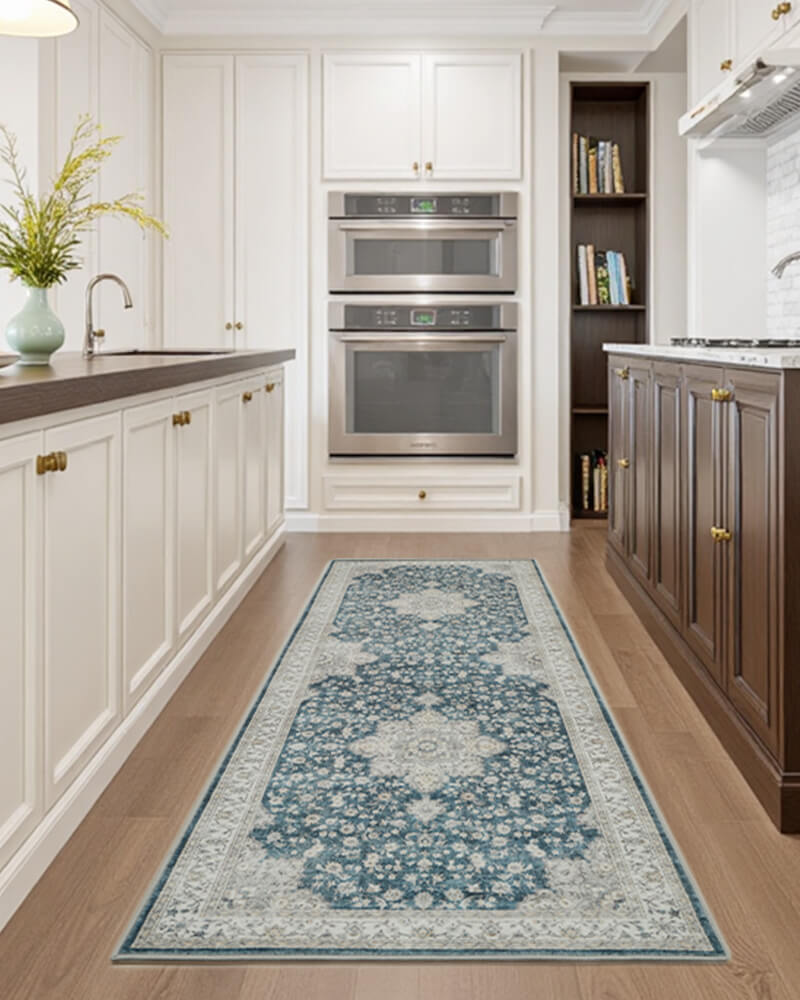 Vintage area rug offering a relaxed and collected feel