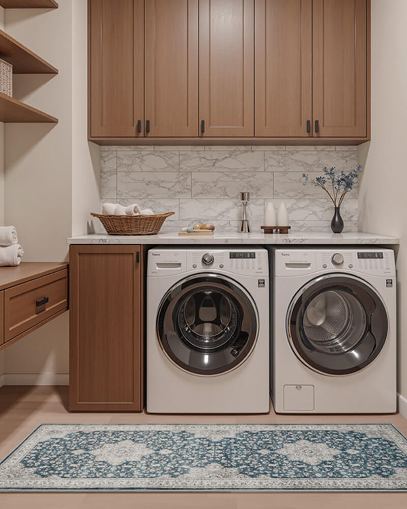 Easy-care vintage rug made for practical home use