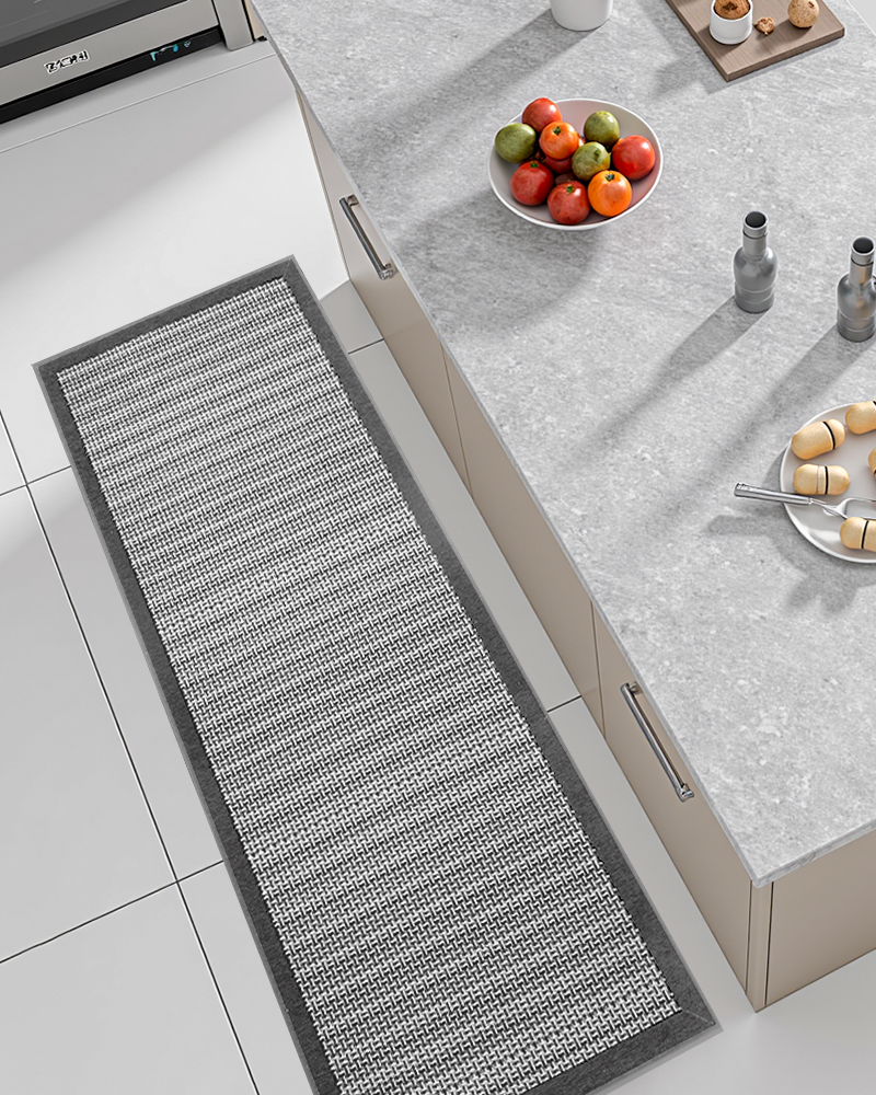 Anti slip kitchen floor rug set for everyday cooking