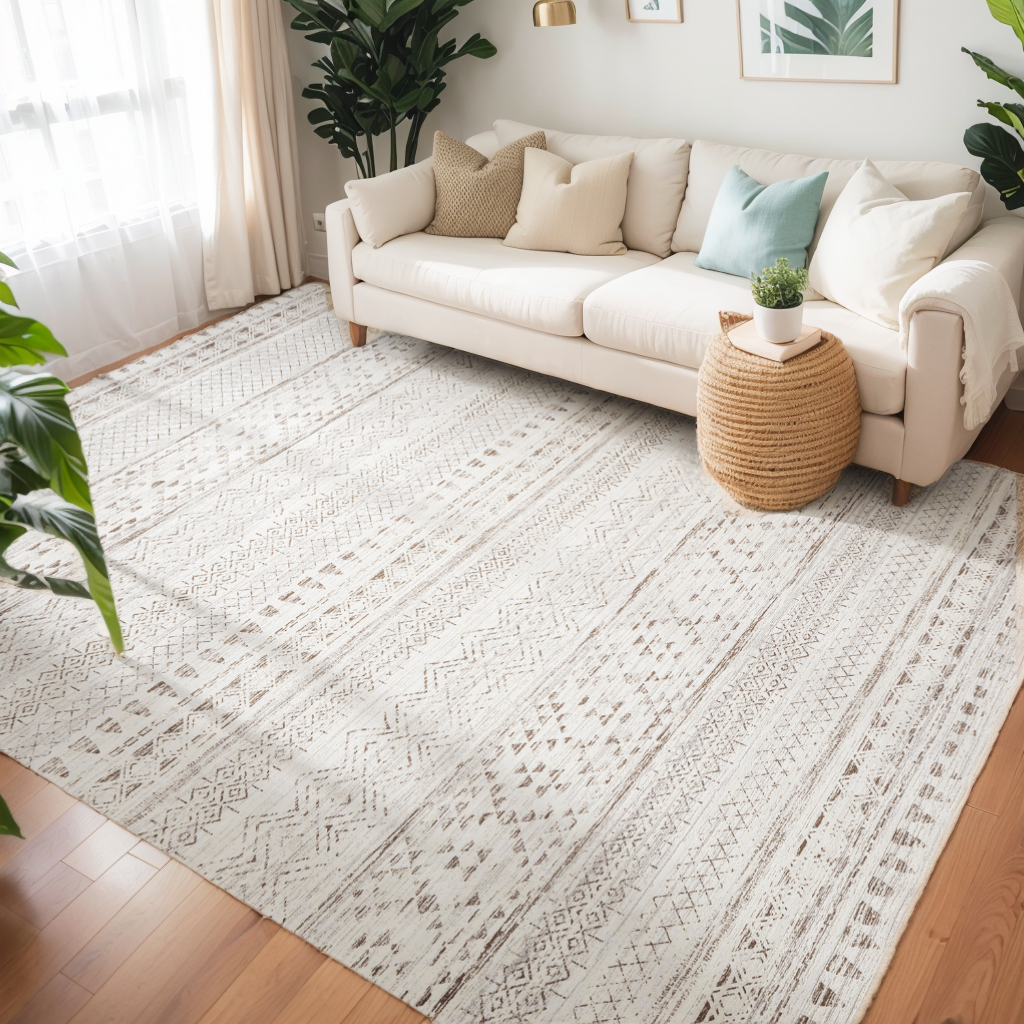 Washable Boho Area Rug