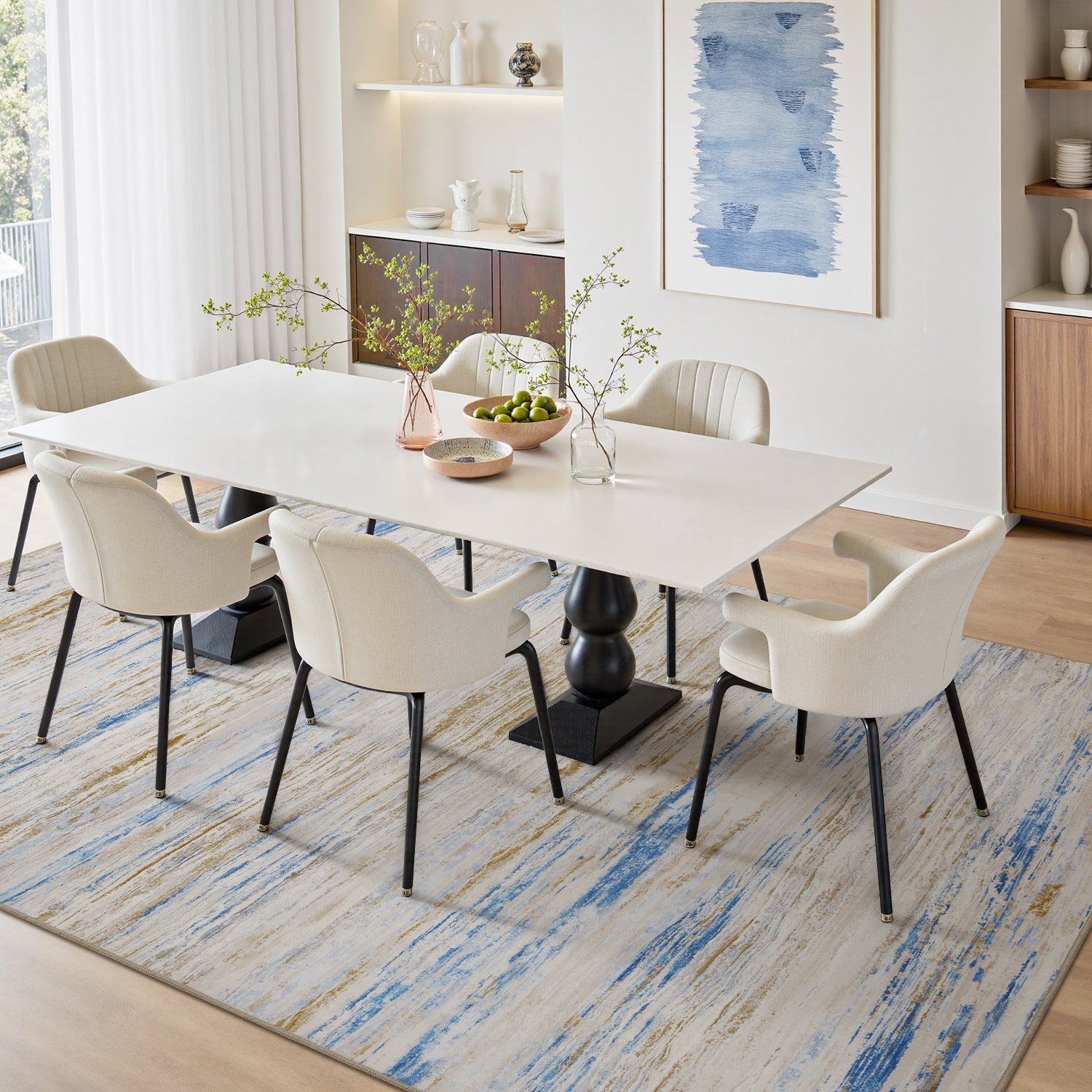 Abstract Rugs Washable Modern Carpet