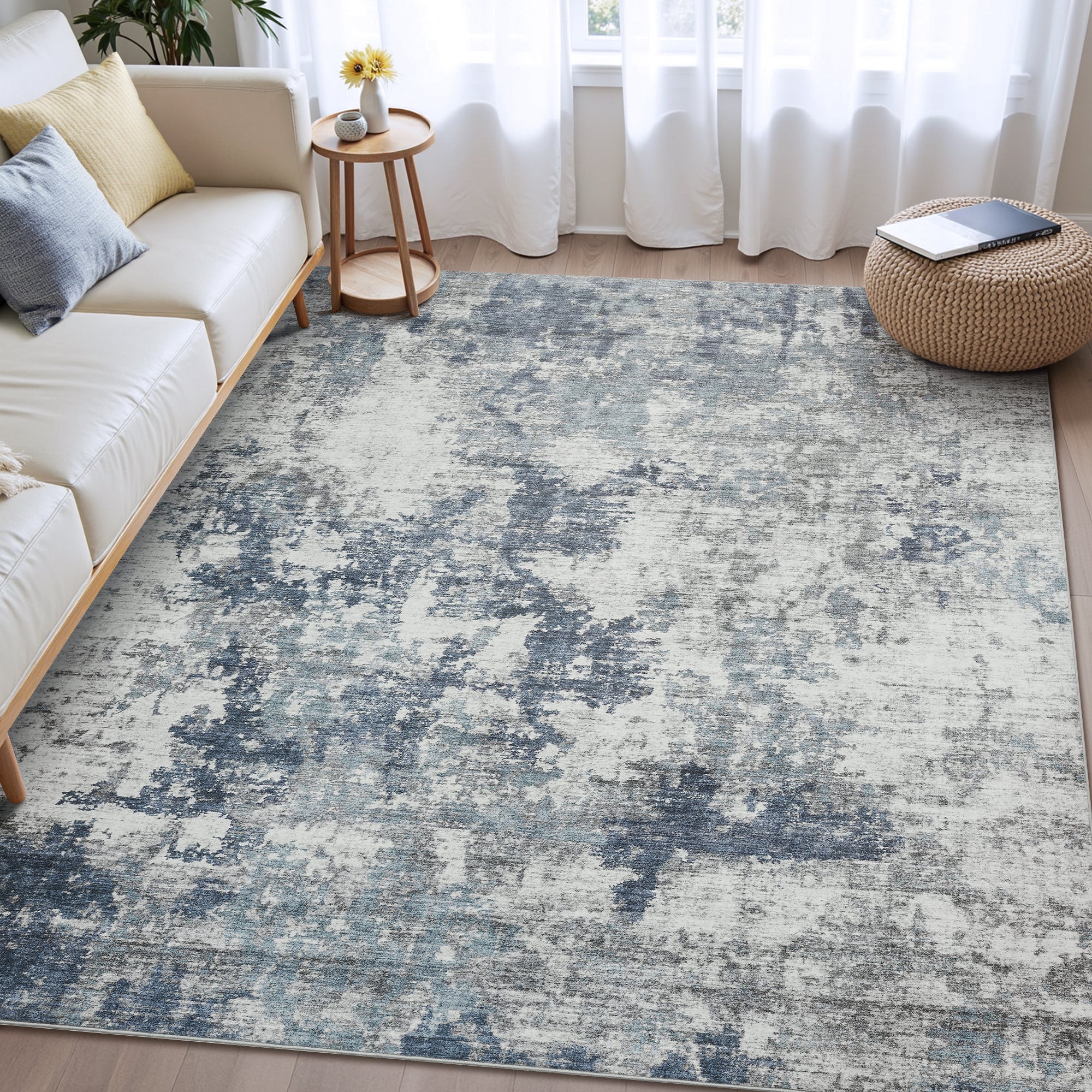 Modern Abstract Washable Non-Slip Area Rug
